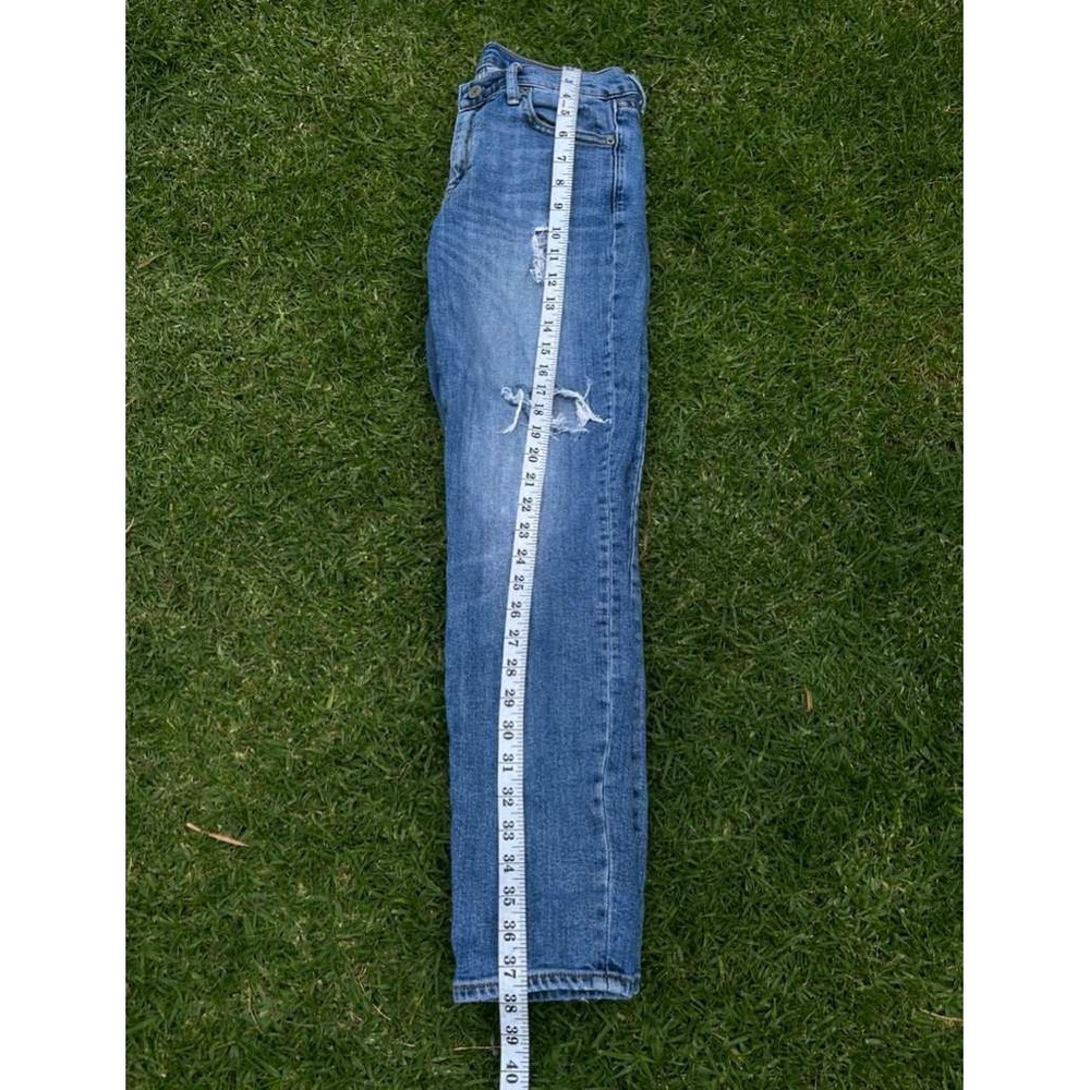 Gap 1969 Authentic True Skinny Distressed Medium Wash Jeans Womens 27s Y2K - Picture 8 of 10